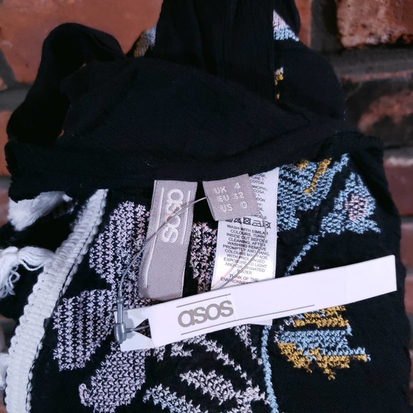 Asos Beach Floral Cross Stitch Embroidered Top - Picture 7 of 7